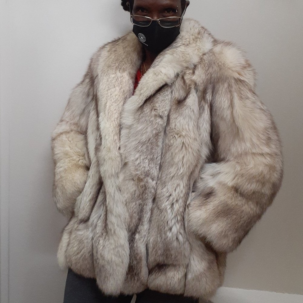 Vintage Arctic Fox Fur Coat CA Approx. Size Large